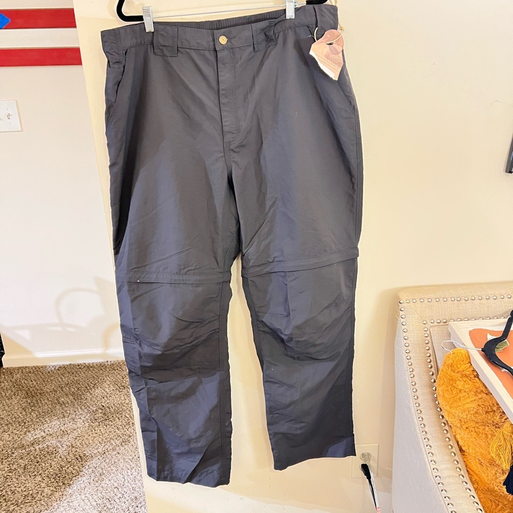 NWT Boundry Waters Canoe gear dark gray water convert to shorts water pants